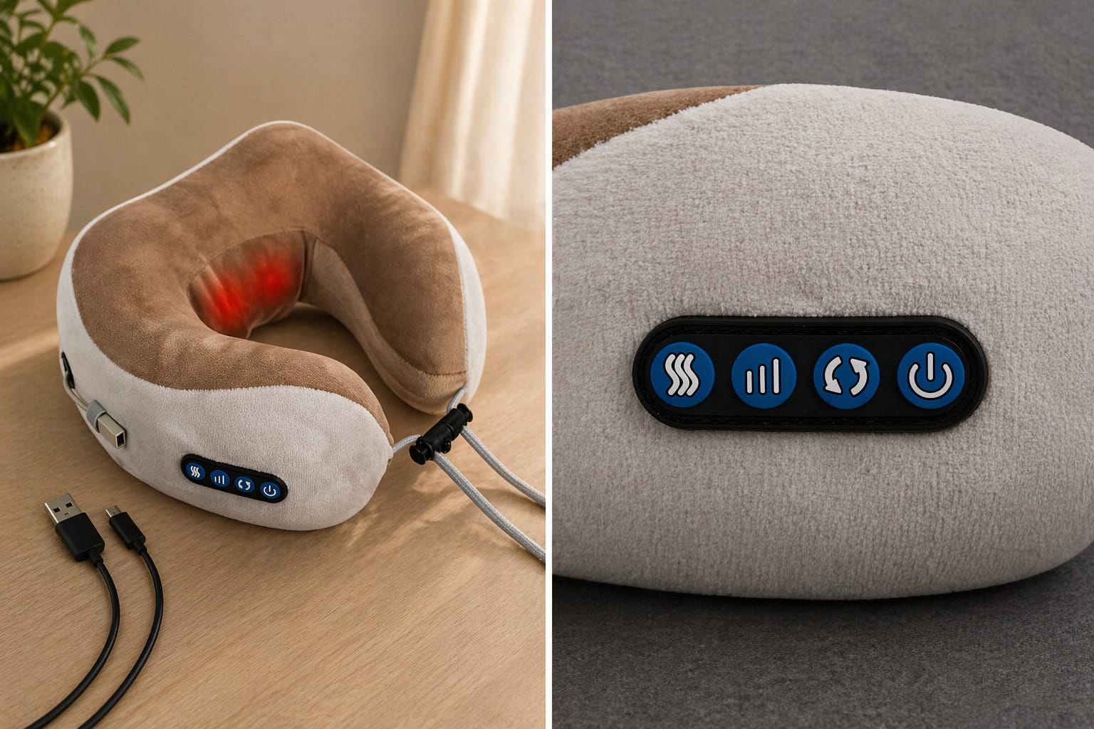 Μαξιλάρι Λαιμού Massage Heating Zola 3 Functions USB Charging Ideal Massage Travel