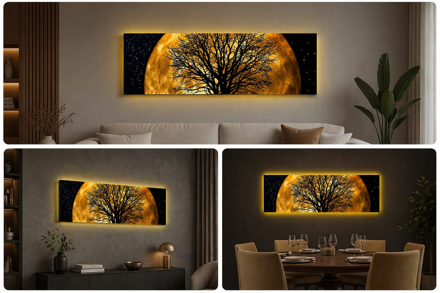 Πίνακας σε Καμβά με LED στο Πίσω Μέρος