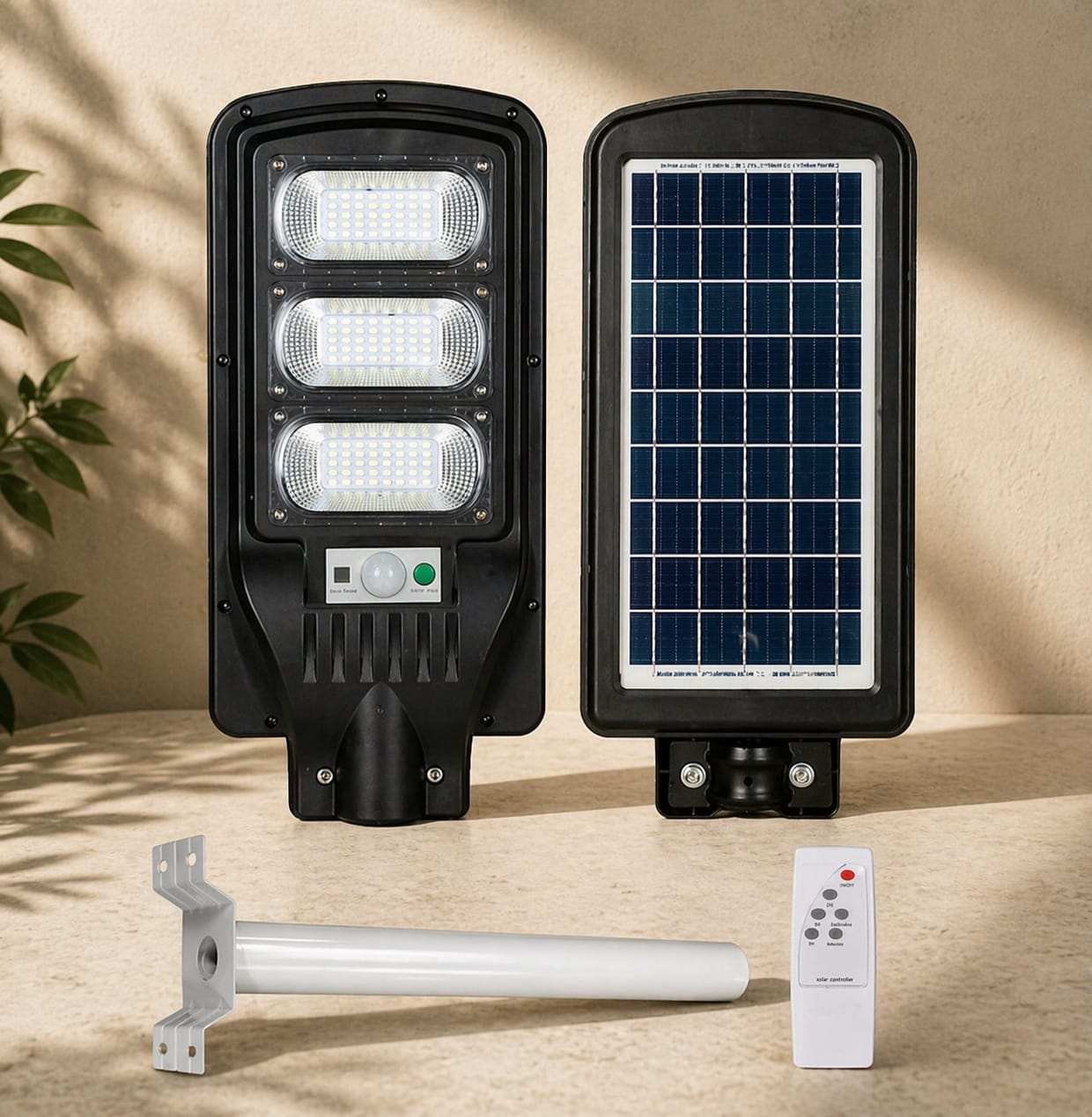 Powertech Στεγανός Ηλιακός Προβολέας LED 150W Ψυχρό Λευκό 6500K με Αισθητήρα Κίνησης και Τηλεχειριστήριο IP65